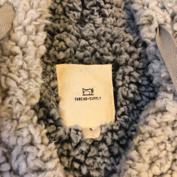 Thread Supply Super Soft Sherpa V-Neck Hoodie - Picture 3 of 9
